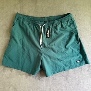 Only NY Nylon Track Shorts XXL Teal Green Mesh Lined Elastic Waist Mens NEW